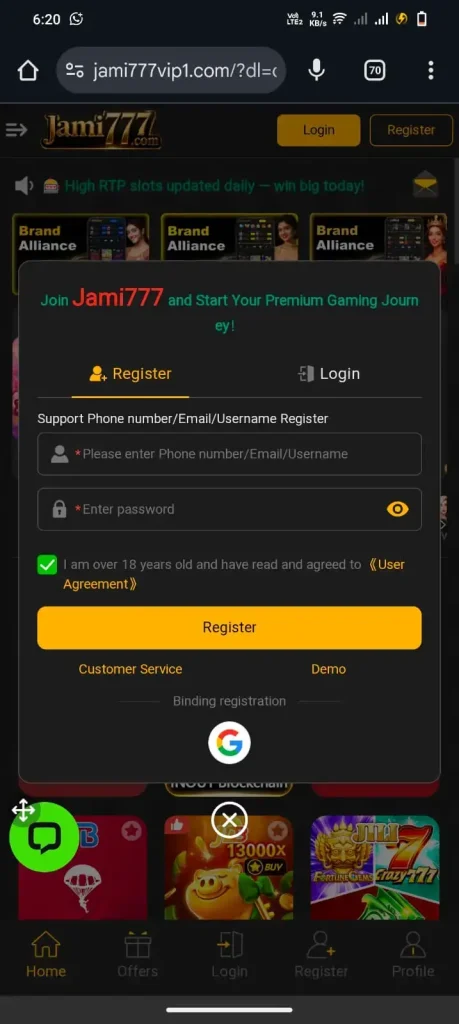 Qaidi804 Game Register
